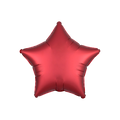 Satin red star foil balloon birthday or Christmas from Parte Haus party supply store in Bethesda Maryland