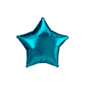 Satin teal star foil balloon for tropical ocean birthday theme from Parte Haus party supply store in Bethesda MD