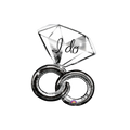 Silver wedding ring shaped foil balloon with I do text for bridal shower from Parte Haus party supply store in Bethesda MD