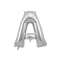 Silver letter A foil balloon shiny and large for birthday from Parte Haus party supply store in Bethesda MD