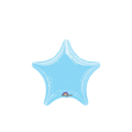 Sky blue star foil balloon with a shiny finish for baby shower from Parte Haus party supply store in Bethesda MD