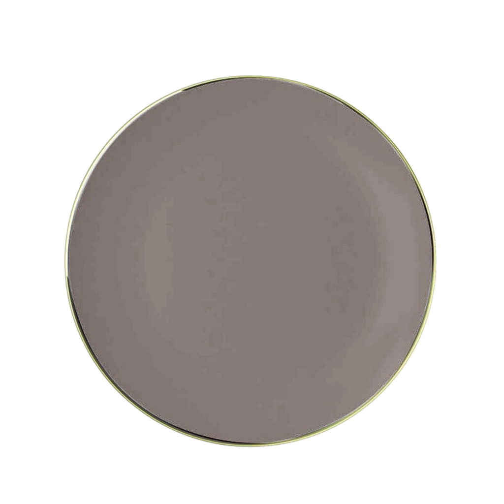 Taupe Reusable Plates - 2 Sizes