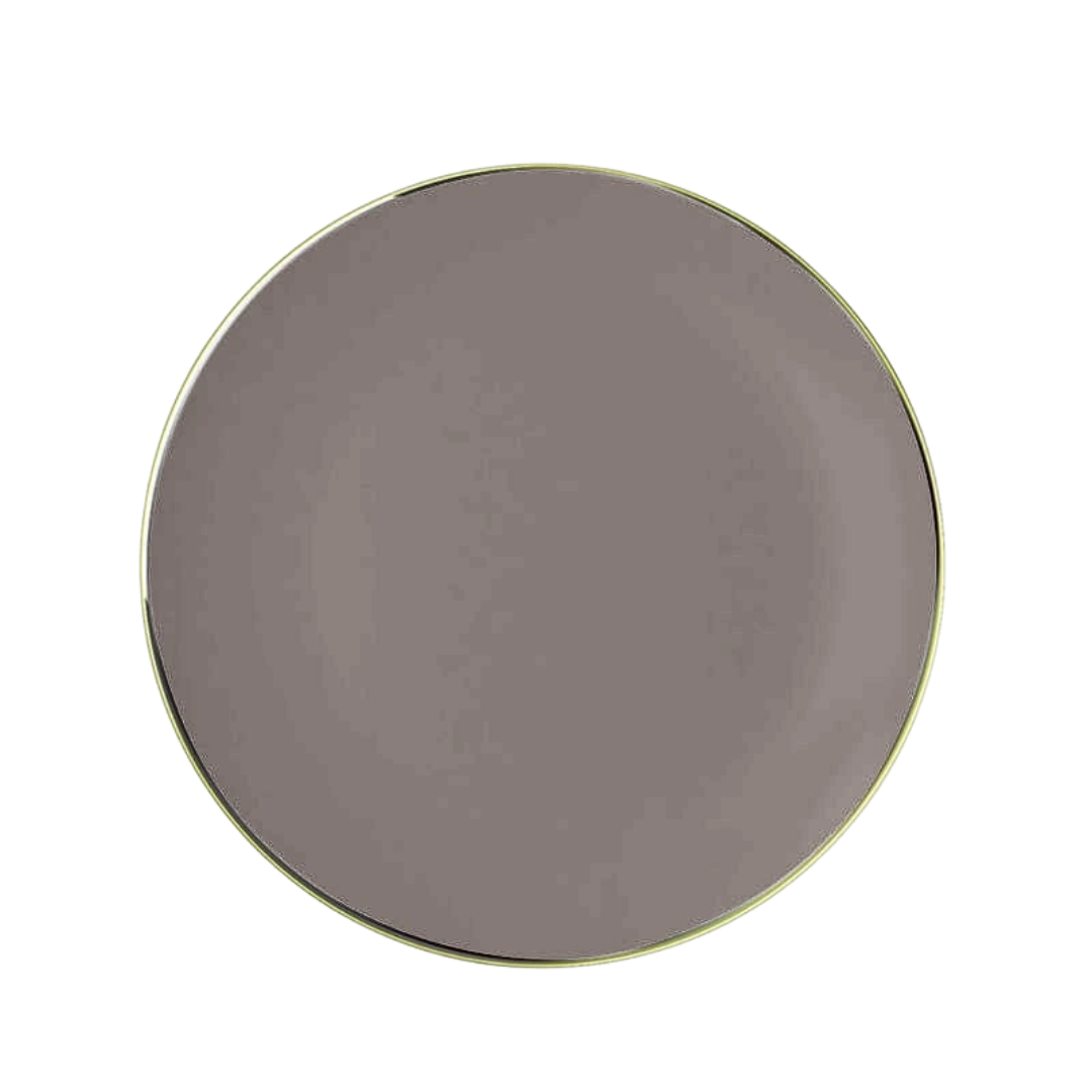 Taupe Reusable Plates - 2 Sizes