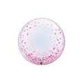 Pink confetti transparent bubble balloon for birthday from Parte Haus party supply store in Bethesda MD