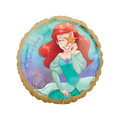 Turquoise red foil balloon featuring smiling mermaid princess under the sea theme from Parte Haus party supply store in Bethesda Maryland