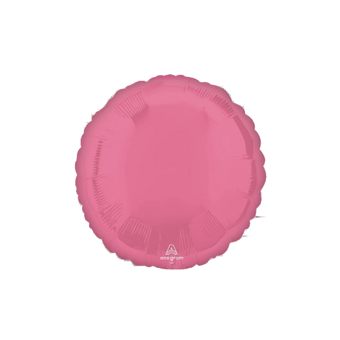 Vibrant pink 18in foil balloon with a glossy finish for bachelorette parties – from Parte Haus party supply store in Bethesda, MD.