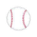 white baseball foil balloon with red stitching sports birthday from Parte Haus party supply store in Bethesda MD