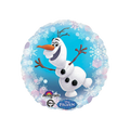 White blue Frozen Olaf foil balloon with snowflake design birthday theme from Parte Haus party supply store in Bethesda MD