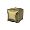 White gold cube foil balloon square shaped for birthday from Parte Haus party supply store in Bethesda Maryland
