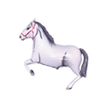 white gray horse foil balloon animal theme birthday from Parte Haus party supply store in Bethesda MD