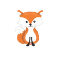 White orange foil balloon shaped like a fox woodland birthday from Parte Haus party supply store in Bethesda MD.