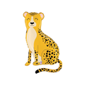 Yellow cheetah foil balloon with black spots for birthday from Parte Haus party supply store in Bethesda MD